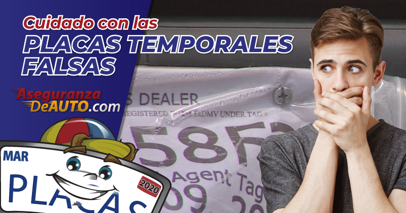 Cuidado con las placas temporales falsas