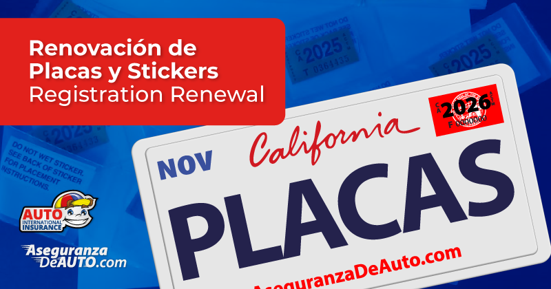 Renovacion de Placas y Stickers en California