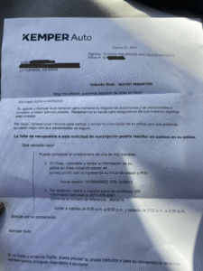 Correspondencia falsa que llegó al domicilio de nuestros clientes.